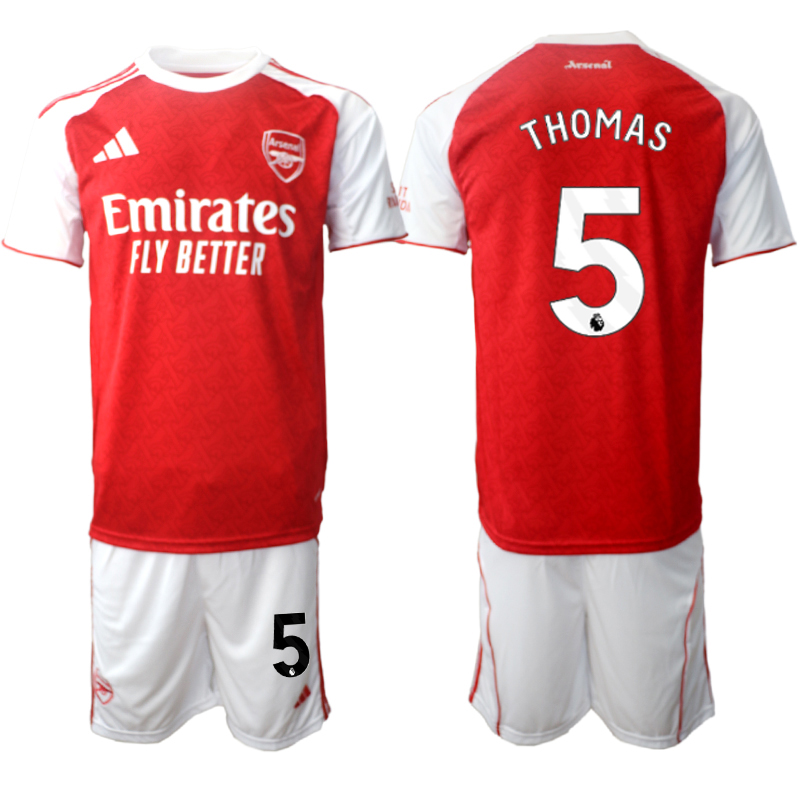 Men 2025-2026 Club Arsenal home red #5 Soccer Jersey 01